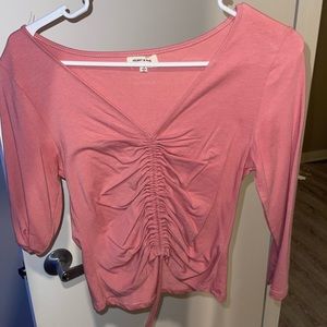 Pink scrunch top